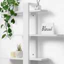 SUMGAR White Floating Shelves for Wall Mounted Shelving Unit All Pine Wood 3 Tier Large Shelf for Bedroom Living Room Office Bathroom Home Decoration Storage Plant Photo Display Modern 20in, White 