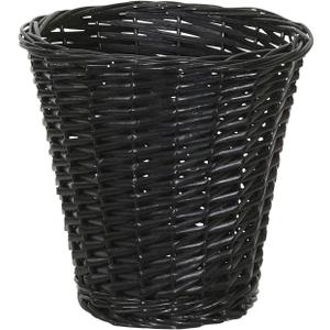 Household Essentials Black Small Willow Wicker Waste Basket