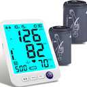 Blood Pressure Monitor-Automatic Blood Pressure Machine XL Cuff for Big Arms 13-21-Medium/Large Cuff 9"-17" Extra Large Backlit LCD Two User 1000 Mem (Blue