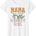 Mama Mommy Second Birthday Two Groovy Girl Family Matching T-Shirt