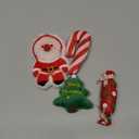 KOOLTAIL Christmas Cat Catnip Toys, 4 Pack Durable Soft Santa Claus Christmas Tree Candy Toy Filled with Natural Catnip, Interactive Bite Resistant Chew Teeth Cleaning Gift for Indoor Cats Kitten (Red)