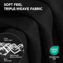 Deconovo Blackout Curtains, Thermal Insulated Rod Pocket Window Drapes, Noise Reducing, Oeko-TEX Certified, Room Darkening Curtains for Bedroom/Living Room, 2 Panels, Black, 42W x 63L