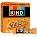KIND Healthy Snacks Bars, Orange Cranberry Pumpkin Seed, Gluten Free, High Fiber Snacks, 5g Protein, 12 Count
