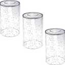 3 Pack Seeded Glass Lamp Shade Replacements, 5.9in Height, 3.9in Diameter, 1.7in Fitter, Cylinder Bubble Glass Shade Covers, Seeded Glass Replacement for Pendant Lights Chandeliers Wall Sconces
