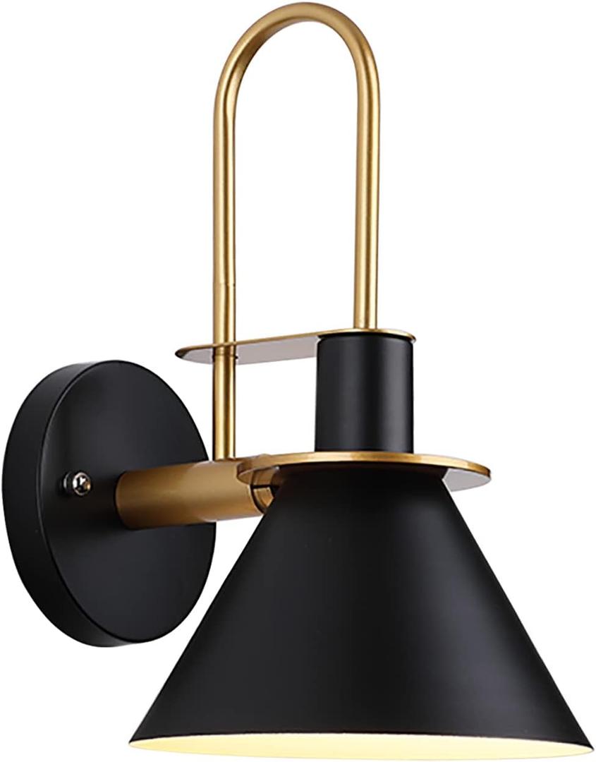 Arturesthome Farmhouse Wall Sconce, Industrial Black Wall Sconces, Rustic Antique Gooseneck Wall Lamp Lighting, Vanity Light Fixtures for Barn Porch Bedroom Living Room