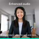 Logitech H391 Wired Headset for PC/Laptop, Stereo Headphones with Noise Canceling Microphone, USB-C, in-Line Controls, Works with Chromebook - Graphite