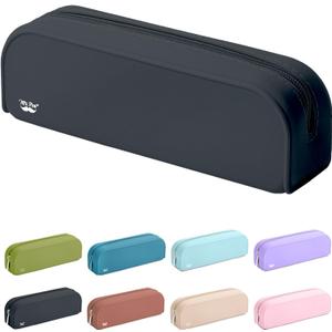 Mr. Pen- Silicone Pencil Case, Aesthetic Pencil Bag for Women, Makeup Pouch, Multifunctional Pouch for Stationery, Cosmetics and Electrical Goods Storage (Black)
