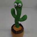 Pbooo Dancing Talking Cactus Mimicking Toy,Talking Repeat Singing Sunny Cactus Toy 120 Pcs Songs for Baby 15S Record Your Sound Sing+Dancing+Recording+LED