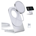 Magnetic Wireless Charger Mag-Safe Charger for iPhone 16/15/14/13/12 Series Convertible Magnet Wireless Charging Stand/Pad with 5ft Cable for iPhone and AirPods 2/3/Pro 2/Pro