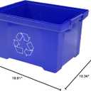 Storex 9 Gallon Recycle Bin, Blue (STX61549U01C)