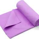 Eunzel 2 Pack Hot Yoga Towel Non Slip Yoga Mat Towel Non-Slip Sweat Absorbent Microfiber Towel for Hot Yoga, Pilates and Workout 72" x 26.5", Blue/Purple