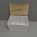 Tampon Holder for Bathroom Decor, Feminine Product Organizer with Lid, Shark Week Tampon Storage, Wood Pad and Tampon Organizer for Toilet Organizer, Bathroom Accessories Box for Girl Stuff