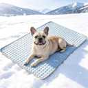 Summer Cooling Mat for Dogs and cats, Non-Slip Ice Silk Self Cool Mat for Medium and small Pets,Non-Toxic,Scratch-Proof and Washable Sleeping Pad for Bed, Crate,Indoor,Outdoor, Car Seats, 28"x20",Blue