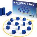 Magnetic Chess Game with 28 Full-Size Stones, Magnet Game with 3 String & Portable Storage Bag, Strategy Board Game for Family Game Night, Indoor Outdoor Use for Kids Adults