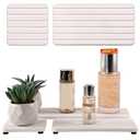 Set of 4 Bathroom Vanity Tray, Quick-Dry Diatomite Kitchen Tray with Non-Slip Pads | Water Absorbing Stone Used for Soap, Sponges, Cosmetics | Eco-Friendly Bath Sink Organizer