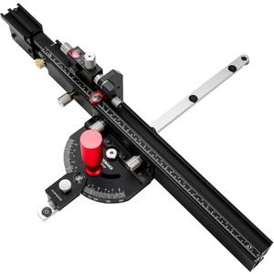 GOINGMAKE Table Saw Miter Gauge with Micro Adjustable Flip Stop and Extendable Fence and Quick Angle Stop for Table Saw Band Saw Router Table Fit 3/8 x 3/4" T Slot for Woodworking Crosscut, Miter Cut