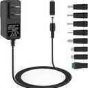 12V 2A Power Supply AC Adapter, Slim Design AC DC Switching Power Supply Adapter (Input 100-240V, Output 12 Volt 2 Amp) (Large)