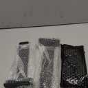 Goovilla Shelf Bracket, Heavy Duty Floating Shelf Brackets 8 inch Long, 4 Pack Brackets for Shelves, Black Coated Metal Wall Shelf Support Brackets with 1/5 Inch Thick and 160 lb. Load Capacity