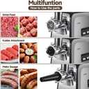 ALTRA LIFE Electric Meat Grinder, 2800W Max Heavy Duty Sausage Stuffer with Rotary Cheese Grater Set, 2 Blades, 3 Plates, Sausage Tube, Kibbe, Burger Press & Meat Claw for Home, Built-in Storage