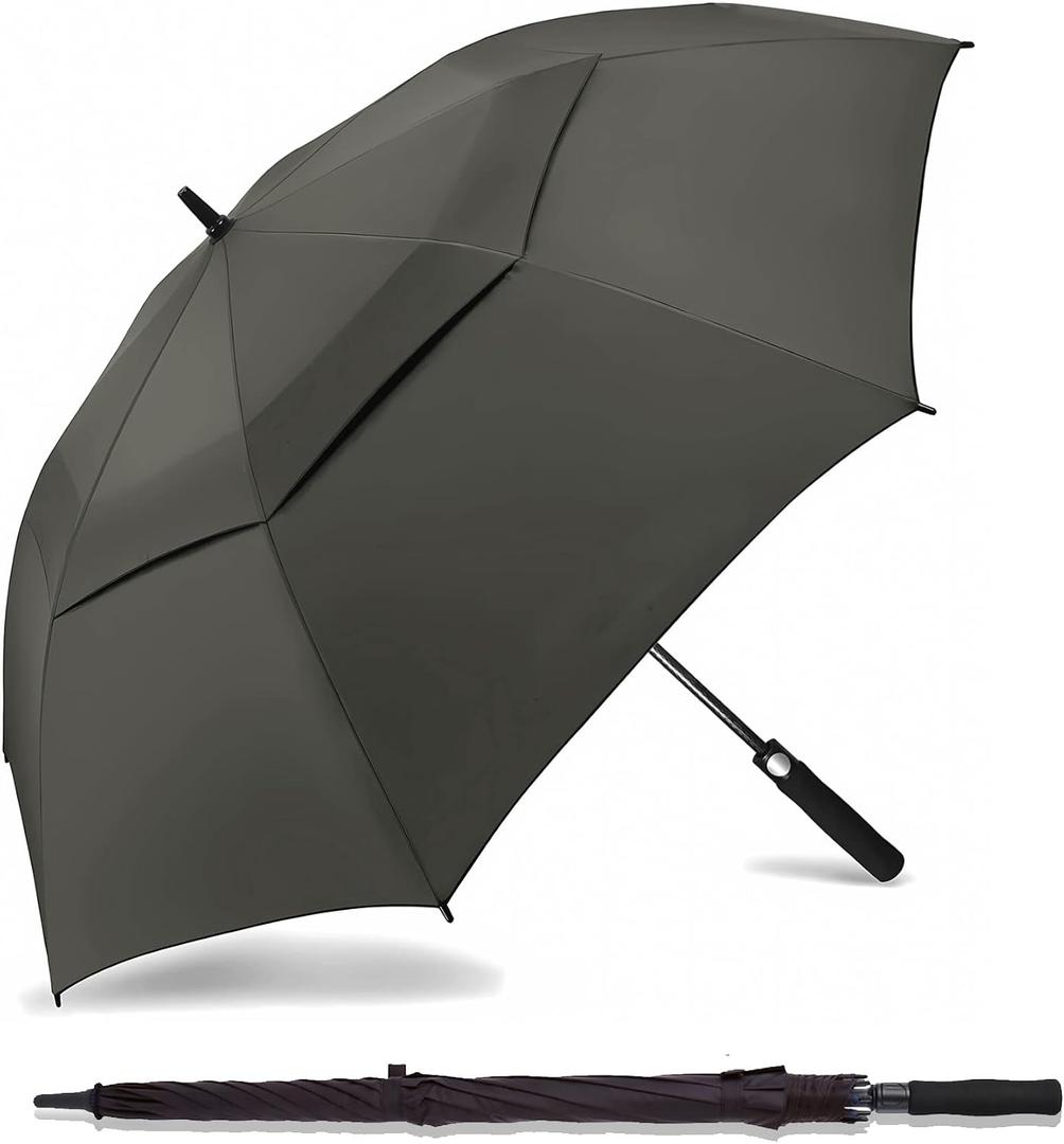 SIEPASA Golf Umbrella Large 62/68/72 Inch Automatic Open Golf Umbrella Extra Large Oversize Double Canopy Vented Umbrella Windproof Waterproof for Men and Women.