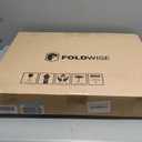 FoldWise Upgraded Folding TV Tray Table - Extra Large & Sturdy Laptop Table for Couch, Height & Angle Adjustable Desk for Dinner, Work & TV - Includes Footrest, Cup Holder, iPad Holder & Edge Stopper ((White) - Bright Wood)