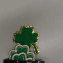 Ximimark 10 pcs Clover Iron On Patches Chenille Embroidered Patch DIY Embroidered Applique Patches with Golden Edge for Clothing Jackets Backpacks Jeans T-Shirt