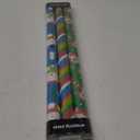 CAMKUZON Christmas Foil Wrapping Paper with Cut Lines on Reverse 3 Rolls Pack - Dancing Santa Claus, Colorful Stripes and Assorted Christmas Characters - Holiday Wrapping Paper Bundle, 24 Inch X 144