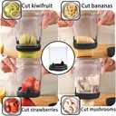 Hendiy Strawberry Slicer with Stainless Blades | Egg & Fruit Slicer Cup for Banana, Cucumber, Mushroom | ABS Detachable Kitchen Gadget - Precision Berry Cutter Tool (Black, 1-Pack)