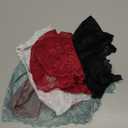 FINETOO Sexy Underwear for Women V-Waist Shorts Women' s Underwear Lightweight Soft Lace High Waist Panties 5 Pack (Large)