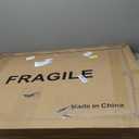 34"x 26" Irregular Wall Mirror, Black Frame Wood Asymmetrical Decorative Wall Wooden Mirror for Living Room Bedroom Entryway Bathroom Home Decor