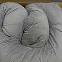 Pharmedoc Pregnancy Pillows, U-Shape Full Body Pillow -Removable Cover Jumbo Size - Gray - Pregnancy Pillows for Sleeping - Body Pillows for Adults, Maternity Pillow and Pregnancy Must Haves