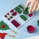 LEOBRO Silicone Mat for Crafts, 3 PCS 23.4 x 15.6 Large Silicone Mats, Craft Mats for Resin Molds, Clay, Dough, Jewelry Making, Sculpture Casting, Pastel Pink & Dark Green & Pastel Blue