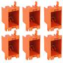 [6 Pack] CLOUDY BAY Single Gang Electrical Outlet Box,14 Cubic Inch Junction Box,Old Work Box,UL Listed