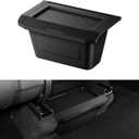 BASENOR Tesla Model Y Juniper Rear Center Console Organizer, TPE Dustproof Trash Can with Anti-Slip Lid, Garbage Bin Backseat Storage Box for 2025 2026 Model Y