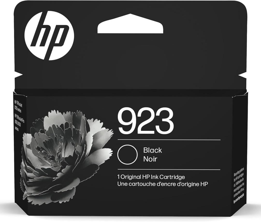 HP 923 Black Ink Cartridge Printers | Works with Printer Series: OfficeJet 8120, OfficeJet Pro 8130 | Eligible for Instant Ink | 4K0T3LN HP 923 Black Ink Cartridge Printers | Works with Printer Series: OfficeJet 8120, OfficeJet Pro 8130 | Eligible for Instant Ink | 4K0T3LN