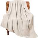 BEDELITE Fleece Blanket Beige Throw Blankets for Couch & Bed, Luxury Plush Cozy Fuzzy Blanket 50" x 60", Super Soft Warm Lightweight Throw Blanket for Travel Camping
