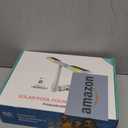 Original Solar Pool Fountain with 10-Color Lights Auto Light Sensing, Remote-Controlled, Dual-Head Adjustable Sprinkler, Compatible with Above/Inground Pools, Gray 