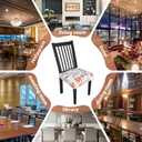 Stretch Dining Chair Seat Covers Set of 6,Dining Chair Slipcovers, Floral Printed Chair Covers,Soft Fabric Washable Upholstered Chair Seat Protector, No Rear Covers for Home Kitchen Dining Room (Whitecherry Blossoms)