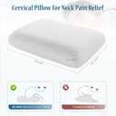 OLIXIS Memory Foam Pillows for Sleeping,2 Pack Queen Size Bed Pillows for Adults,with Removable Washable Cover,Breathable Mesh, Gel Cooling Technology, Firm Support for Back and Side Sleepers,White