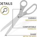 Big Silver Ribbon Cutting Scissors 25 Inch – Giant Ceremonial Scissors 25" Extra Large Shears for Grand Opening Theater Performances Special Events and Inaugurations