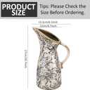 Sawysine 10.7 Inch Vintage Ceramic Vase with Handle Retro Ice Cracked Glaze Porcelain Vase Rustic Farmhouse Centerpiece Table Decorations for Home Decor Table Centerpiece