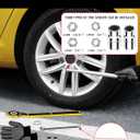 2.0-ton Scissor Jack in Your car's Roadside Emergency kit, Must-Have Spare tire Replacement Stand Tool for Your Vehicle, Telescoping Lug Nut Removal Tool, Ratchet Wrench, Tire Pressure Gauge (2.0T)