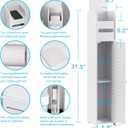 AOJEZOR Toilet Paper Holder Stand: Small Bathroom Storage Cabinet for Small Spaces,White