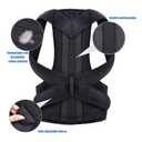 3-in-1 Posture Corrector for Men & Women | Adjustable Back Brace with Lumbar & Upper Back Support | Spine Alignment, Shoulder Straightener & Pain Relief | Breathable Full Back Support Brace (Black)