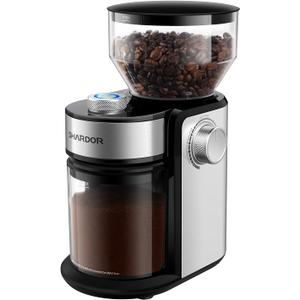 SHARDOR Burr Coffee Bean Grinder Electric, Adjustable Burr Mill with 16 Precise Grind Setting for 2-14 Cup, Silver