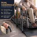 RDCMKL Wheelchair Ramp with Handrails, 3-10" Rise, Non-Slip, Carbon Steel
Multiple Size Options, Home Steps, Porch Entry, Seniors, Caregivers, Reflective Strips, 770 lb Capacity, Strollers, Carts