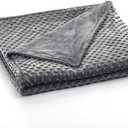 RelaxBlanket 60''x80'' Duvet Cover for Weighted Blanket | Premium Super Soft Minky Dot | Dark Grey