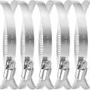 MIAHART 4 inch Hose Clamp Adjustable 304 Stainless Steel Duct Clamps 6 Pack Worm Gear Adjustable 91mm-114mm Pipe Clamp Worm Drive Clamp for Automotive Mechanical Agriculture