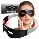 Red Light Therapy for Eyes – Red Light Therapy Glasses & Eye Pods for Eye Bags to Reduce Fine Lines, Dark Circles, and Puffiness for Men & Women – Black Middle