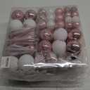 114ct Christmas Balls Ornaments for Xmas Tree - Shatterproof Small Christmas Tree Decorations Rose Gold Pink & White Balls Ornament Bulk, 1.18-4.7inches (Pink)